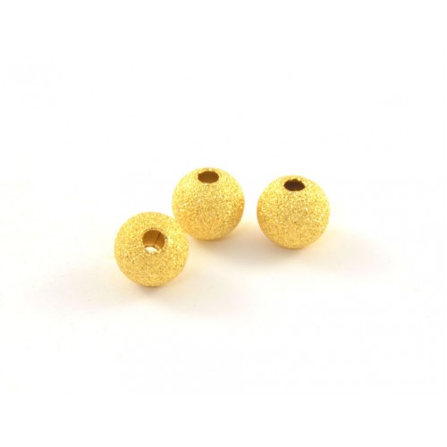 GOLD PLATED STARDUST 8MM ROUND BEAD